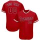 Men's Custom Red Red-Navy Authentic Baseball Jersey