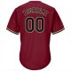 Custom Crimson Black-Khaki Authentic Throwback Rib-Knit Baseball Jersey Shirt