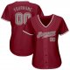 Custom Crimson Gray-White Authentic Baseball Jersey