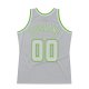 Custom Silver Gray Silver Gray-Neon green Authentic Throwback Basketball Jersey