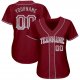 Custom Crimson Gray-White Authentic Drift Fashion Baseball Jersey