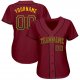 Custom Crimson Black-Gold Authentic Drift Fashion Baseball Jersey