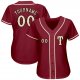 Custom Crimson Khaki-Black Authentic Baseball Jersey