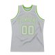 Custom Silver Gray Silver Gray-Neon green Authentic Throwback Basketball Jersey