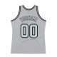 Custom Silver Gray Silver-Black Authentic Throwback Basketball Jersey