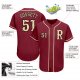 Custom Crimson Khaki-Black Authentic Baseball Jersey