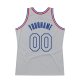 Custom Silver Gray Silver Gray-Royal Authentic Throwback Basketball Jersey