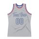 Custom Silver Gray Silver Gray-Royal Authentic Throwback Basketball Jersey