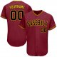 Custom Crimson Black-Gold Authentic Baseball Jersey