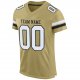 Custom Vegas Gold White-Black Mesh Authentic Football Jersey