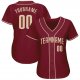 Custom Crimson Cream Authentic Baseball Jersey